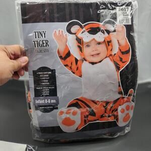 NEW Tiny Tiger Infant 0-6 Months 4 Piece Halloween Costume, Head piece 2 paws &
